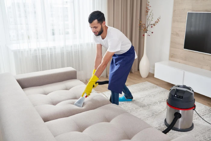 Professional lounge suite steam cleaning